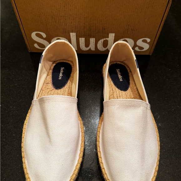 Soludos White Loafers Slip-Ons - Picture 1 of 10